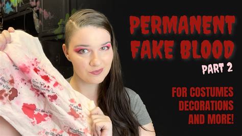 does fake blood made with food coloring stain clothes|false blood on shirts.